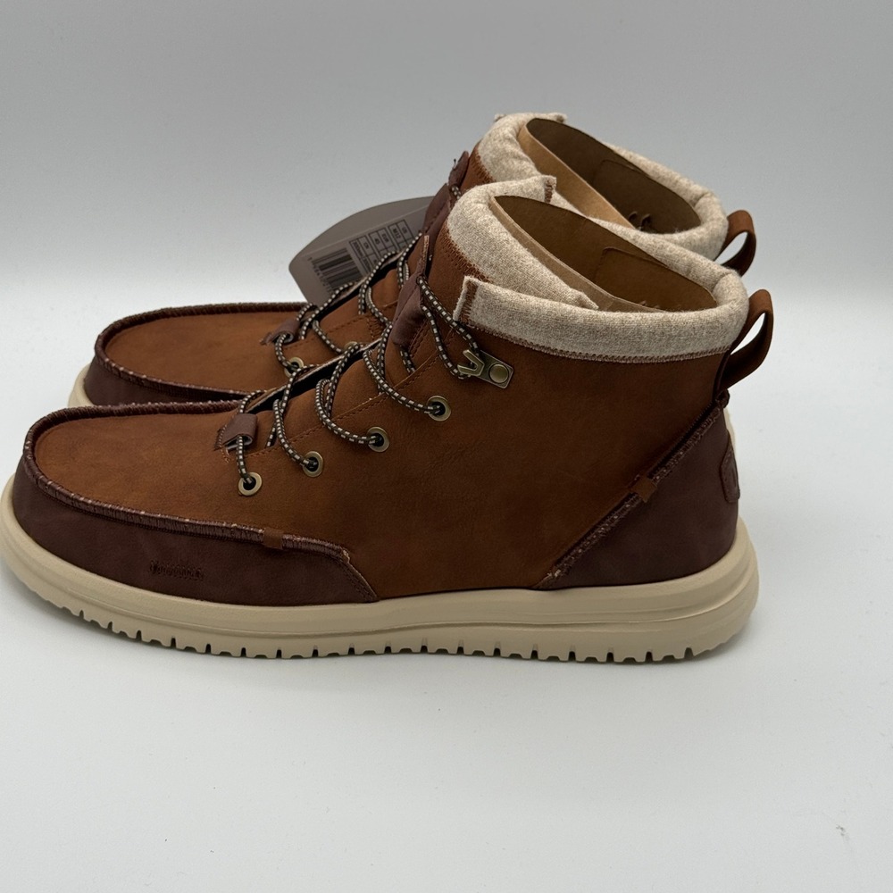 Hey Dude Bradley Classic Tumbled Shoes Mens Size 12 Cognac Multi Boot 44327-2JZ